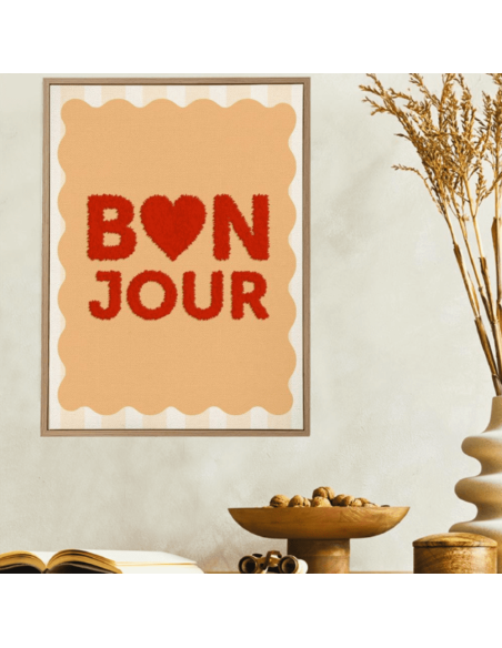 Toile tuftée BONJOUR
