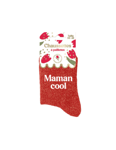 Chaussettes femme à paillettes MAMAN COOL