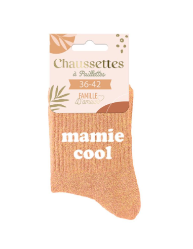 Chaussettes femme à paillettes MAMIE COOL