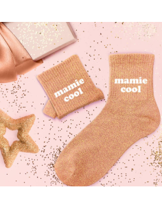 Chaussettes femme à paillettes MAMIE COOL 2