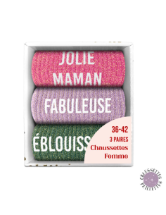 Coffret trio chaussettes paillettes JOLIE MAMAN