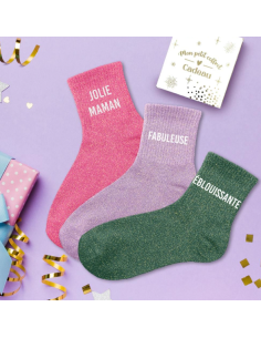 Coffret trio chaussettes paillettes JOLIE MAMAN 2