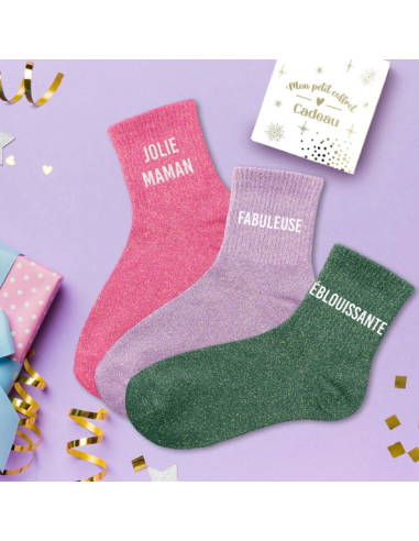 Coffret trio chaussettes paillettes JOLIE MAMAN