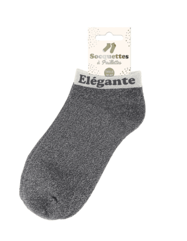 Socquettes femme à paillettes ELEGANTE