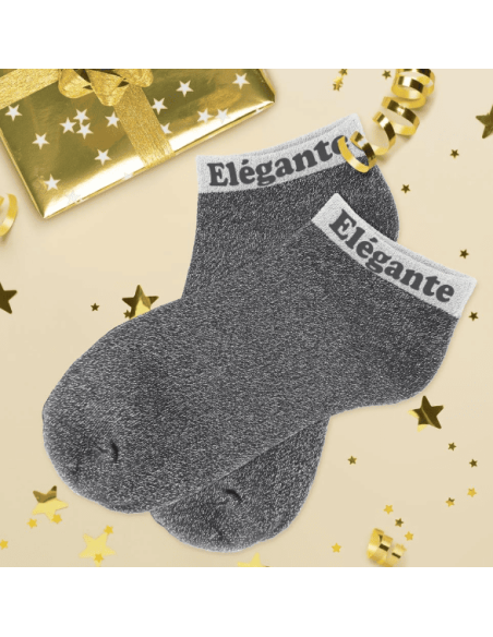 Socquettes femme à paillettes ELEGANTE