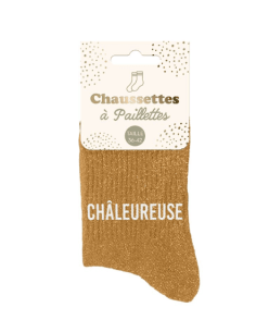 Chaussettes femme à paillettes CHALEUREUSE