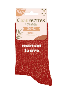 Chaussettes paillettes MAMAN LOUVE