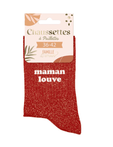 Chaussettes paillettes MAMAN LOUVE