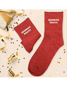 Chaussettes paillettes MAMAN LOUVE 2