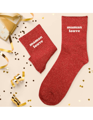 Chaussettes paillettes MAMAN LOUVE