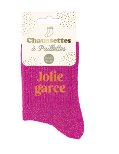 chaussettes paillettes femme JOLIE GARCE
