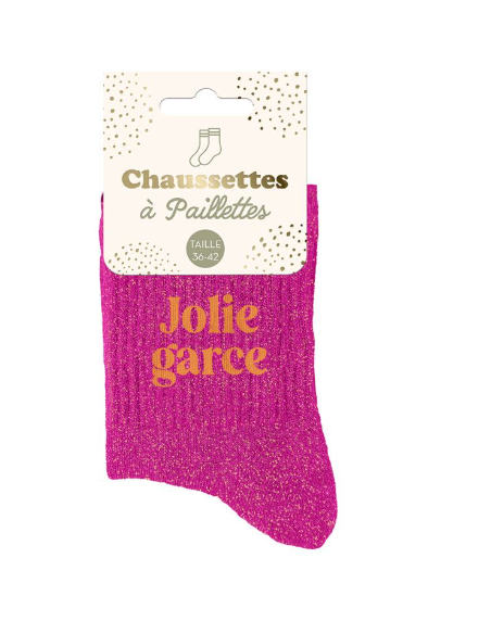 chaussettes paillettes femme JOLIE GARCE