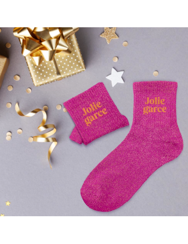 chaussettes paillettes femme JOLIE GARCE