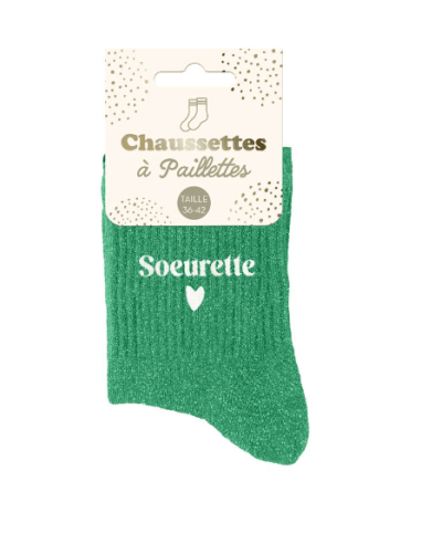 chaussettes paillettes SOEURETTE