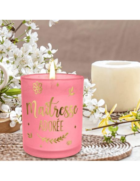 Bougie MAITRESSE ADOREE rose