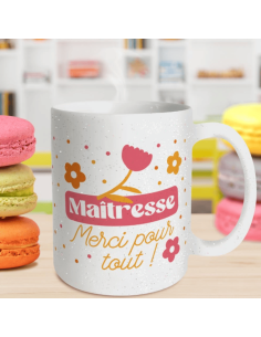 Mug paillettes MAITRESSE merci pour tout 2