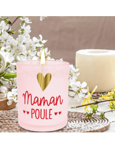 Bougie affective rose maman poule 2