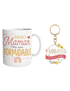 Coffret Mug et porte clé MAMAN D'AMOUR 2