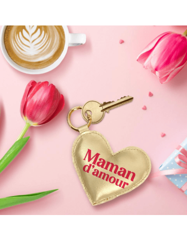 PORTE CLE cœur maman d amour