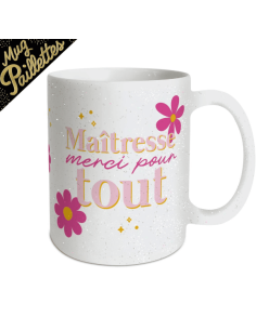 MUG a paillettes MAITRESSE merci