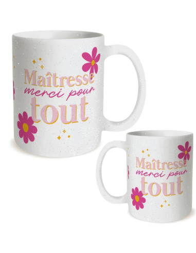 MUG a paillettes MAITRESSE merci