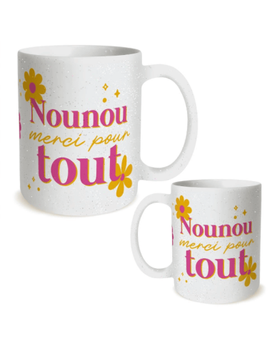 MUG paillettes nounou merci pour tout