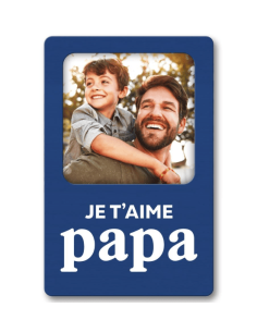 MAGNET photo en bois papa je t aime