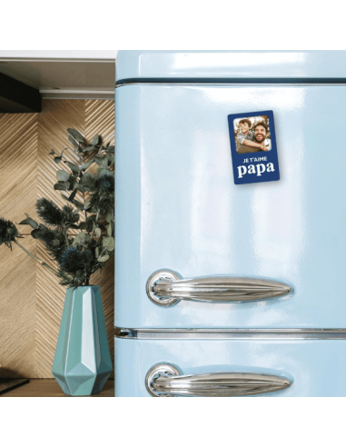 MAGNET photo en bois papa je t aime