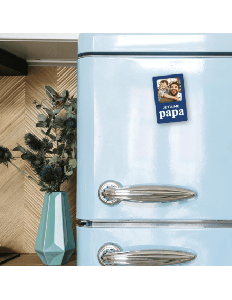 MAGNET photo en bois papa je t aime