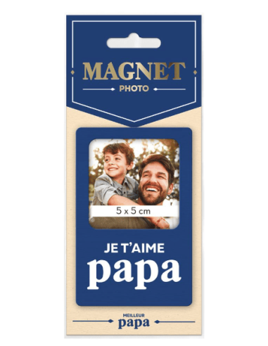 MAGNET photo en bois papa je t aime