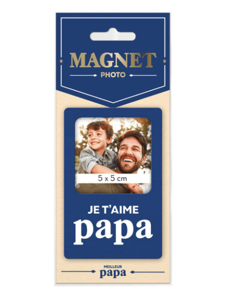 MAGNET photo en bois papa je t aime