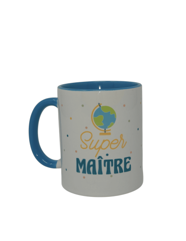 Mug bleu SUPER MAÎTRE