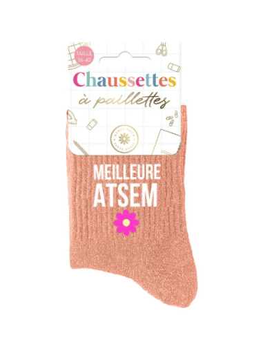 chaussettes paillettes femme MEILLEUR ATSEM