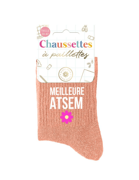chaussettes paillettes femme MEILLEUR ATSEM