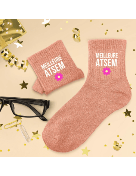 chaussettes paillettes femme MEILLEUR ATSEM