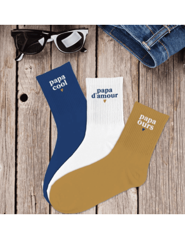 Coffret trio chaussettes paillettes PAPA COOL