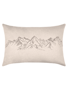 Coussin Charlaix naturel 40x60 cm - coussin brodé montagne chic polyester 2