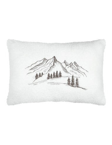 Coussin bouclette GRANON blanc 40 x 60 cm