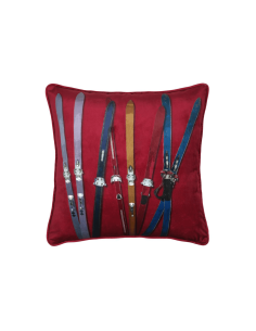 Coussin montagne MONTALBERT rouge 45x45 cm