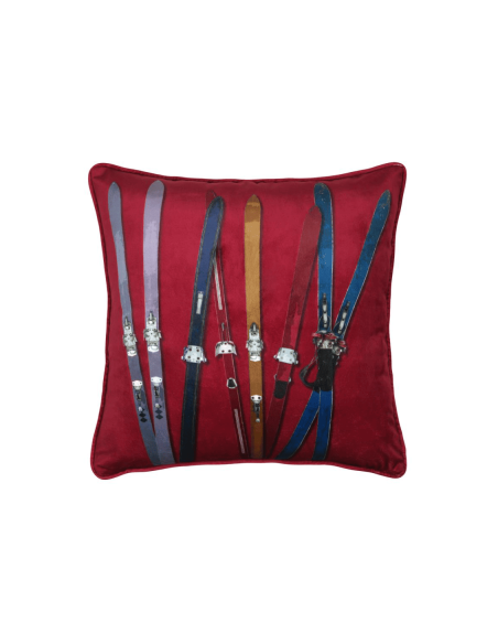 Coussin montagne MONTALBERT rouge 45x45 cm