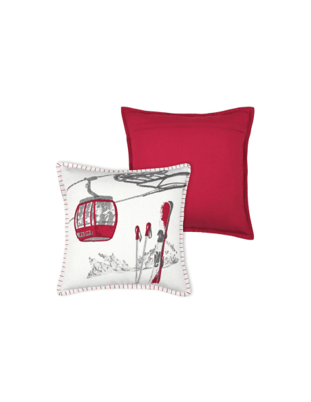 Coussin montagne VILLARD écru 45x45 cm