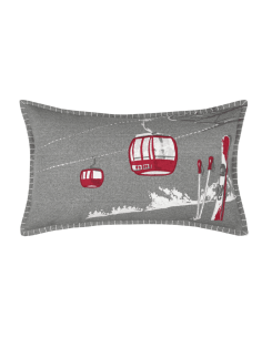 Coussin montagne VILLARD gris 35 x 60 cm