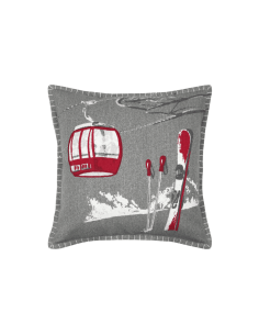Coussin montagne VILLARD GRIS 45x45 CM