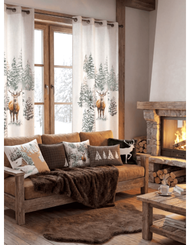 Rideau montagne BRAME naturel 140x240 cm