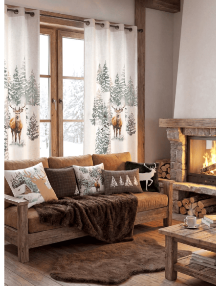 Rideau montagne BRAME naturel 140x240 cm