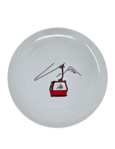 Assiette plate CABINE ROUGE D 26.8 cm