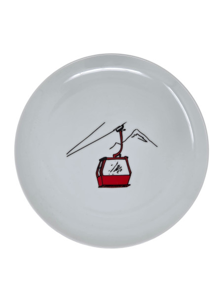 Assiette plate CABINE ROUGE D 26.8 cm