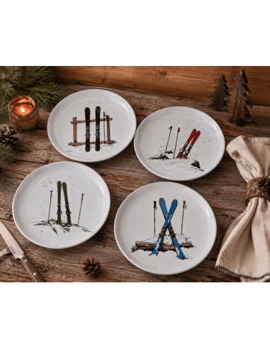 Assiette plate SKI montagne Diam