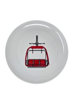 Assiette plate TELESIEGE ROUGE D 27 cm