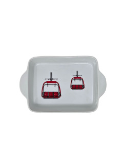 Plat à gratin TELESIEGE ROUGE 22 x 14 cm